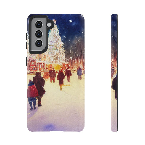 A Christmas Market in Denver Colorado - Impact Resistant Phone Case Samsung Galaxy S21 Matte
